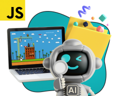 Язык программирования JavaScript + AI. Проектное обучение + геймификация + AI-помощники - КИБЕРшкола программирования для детей, компьютерные курсы для школьников, начинающих и подростков - KIBERone г. Лопатино