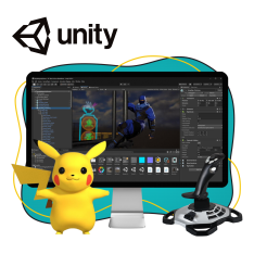 Мир игр на Unity 2D на популярном движке + AI-помощники - КИБЕРшкола программирования для детей, компьютерные курсы для школьников, начинающих и подростков - KIBERone г. Лопатино