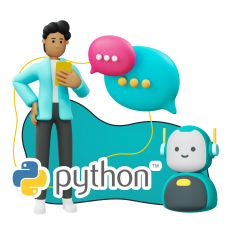 Умный чат-бот на Python - КИБЕРшкола программирования для детей, компьютерные курсы для школьников, начинающих и подростков - KIBERone г. Лопатино