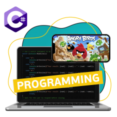 Программирование на C#. Удивительный мир 2D-игр - КИБЕРшкола программирования для детей, компьютерные курсы для школьников, начинающих и подростков - KIBERone г. Лопатино